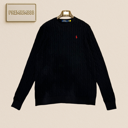 Ralph Lauren Raffaello Lambo Embroidered Round-neck Knit Sweater