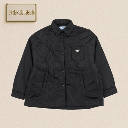 Prada Re-Nylon Loose Logo Single-breasted Long-sleeved Jacket