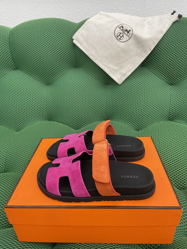 Hermès Herm Ès Chypre Suede And Moedskin Functional Sandals