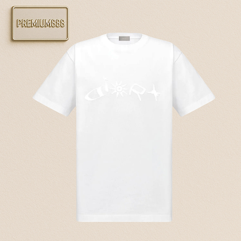 Dior Dio R Curtain Call Embroidered Crewneck And Short Sleeves