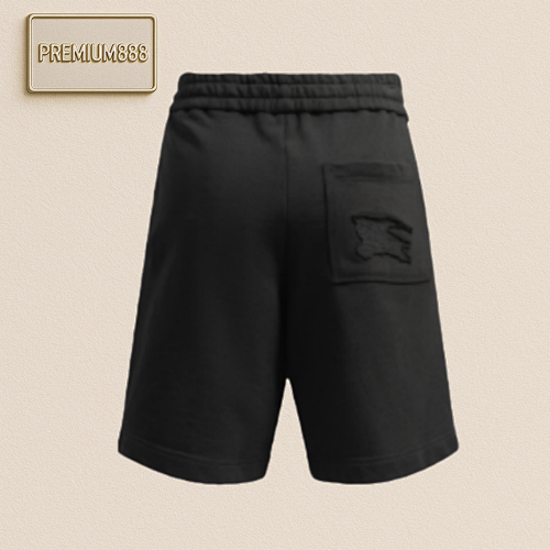 BU Rberry Cotton Warhorse Applique Shorts Blk