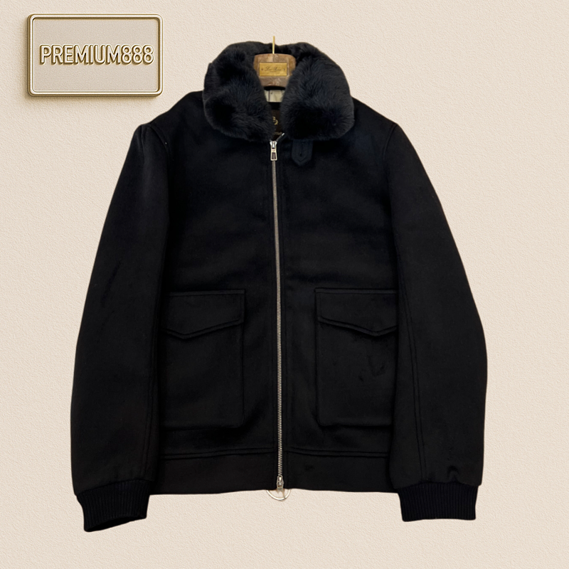 Loro Piana Loafers Pianas Wool Collar Pilot Jacket