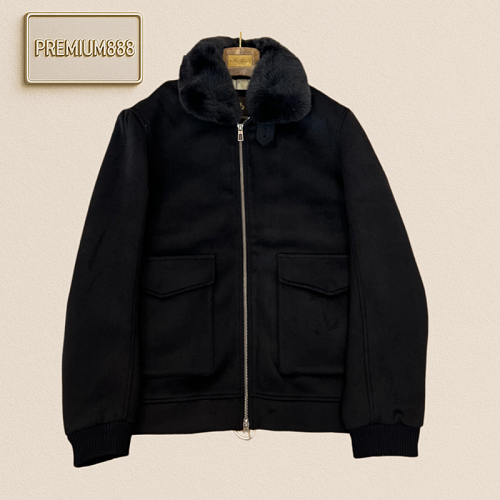 Loro Piana Loafers Pianas Wool Collar Pilot Jacket