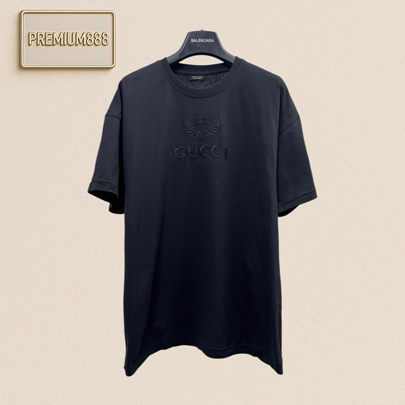 Gucci Wheat Letter Logo Embroidered Short-Sleeved T-Shirt