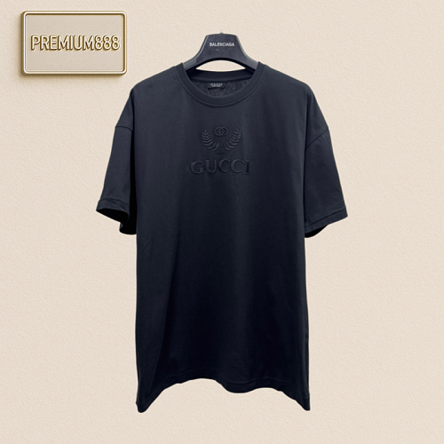 Gucci Wheat Letter Logo Embroidered Short-Sleeved T-Shirt