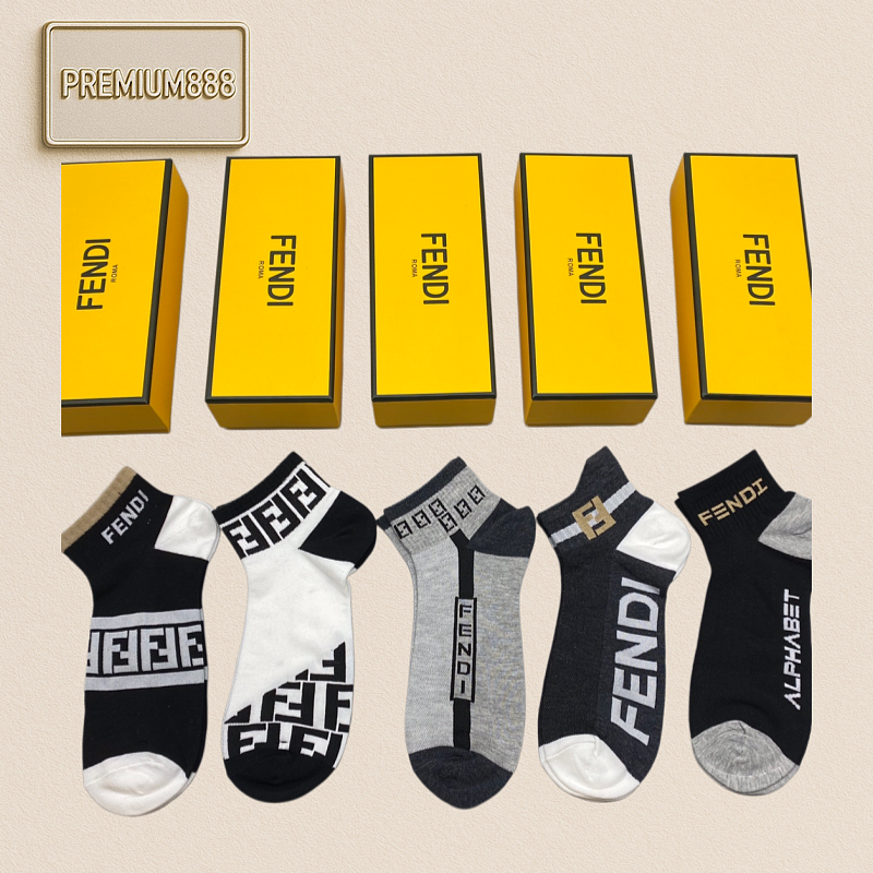 Louis Vuitton Flagship Product - Fendi Short Socks. Summer New Arrivals. Official Website Launched Simul