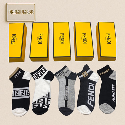 Louis Vuitton Flagship Product - Fendi Short Socks. Summer New Arrivals. Official Website Launched Simul