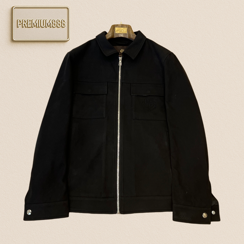 Loro Piana Polo Collar Fleece Work Jacket