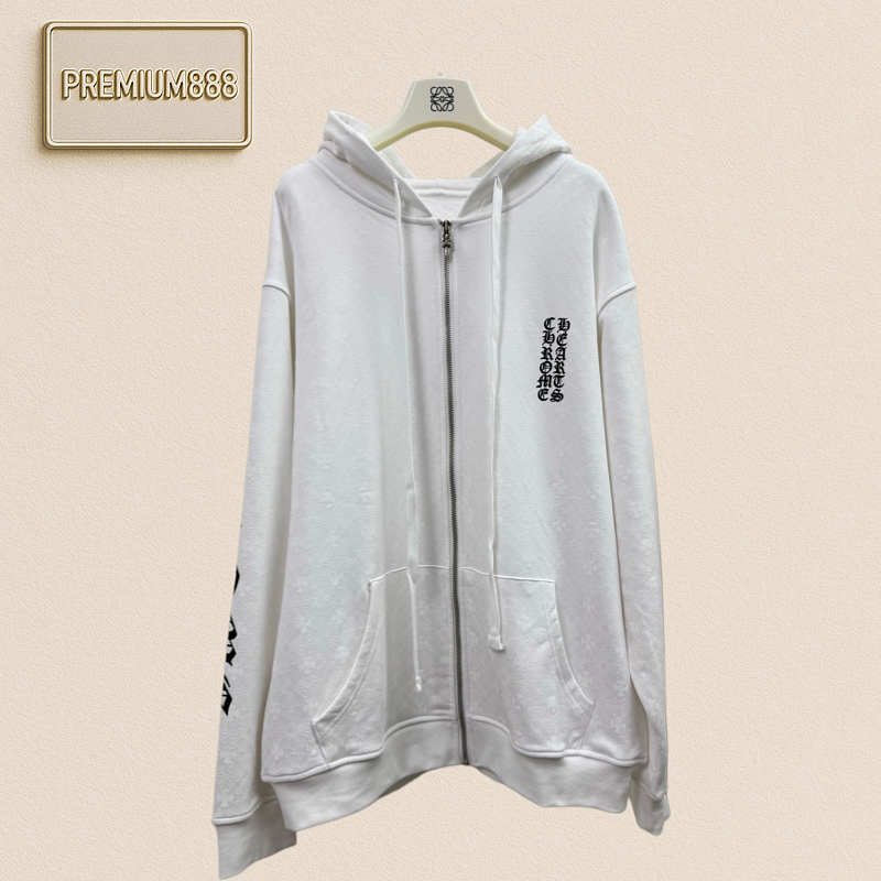 Crozier Horse Hoof Pattern Printed Hooded Zip-Up Coat