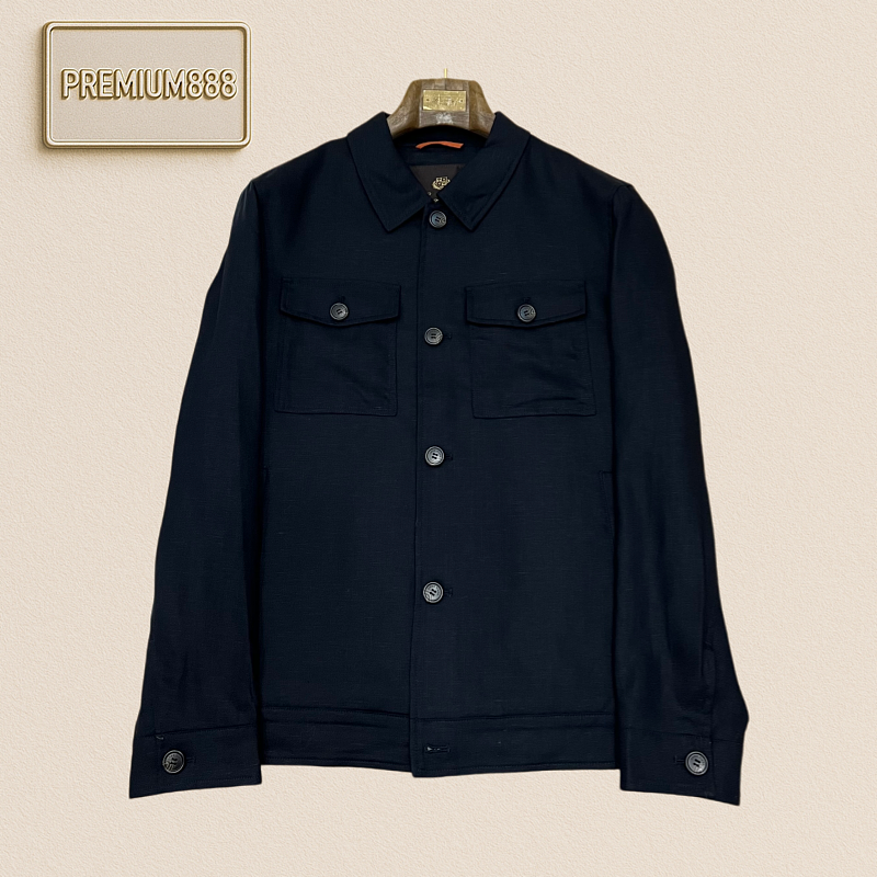 LP Nooyiapaia Collared Linen Work Jacket Shirt