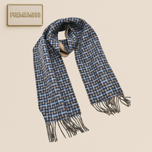 Hermès Hermes Plaid Warm And Fashionable Brown Wool Scarf