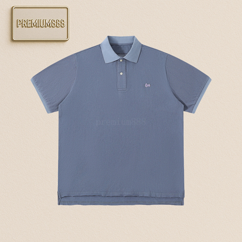 Erl Small Embroidery Washed Old Polo Shirt Short Sleeves