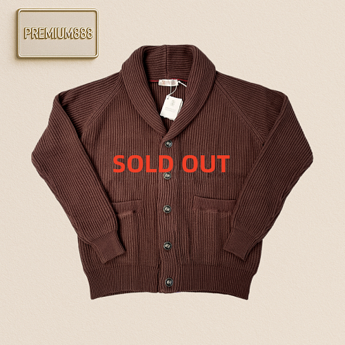 Brun Llo Cucin Lli Men's Spotted Yarn Business Casual Knitted Sweater Cardigan Sweater Coa