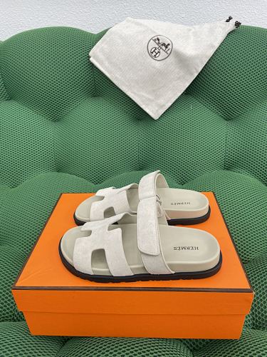 Hermès Herm Ès Chypre Suede And Moedskin Functional Sandals