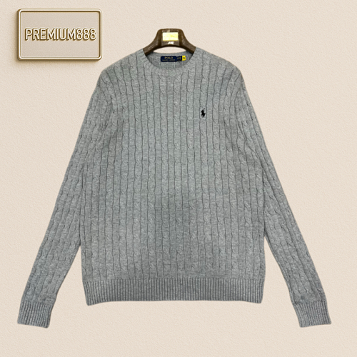 Ralph Lauren Raffaello Lambo Embroidered Round-neck Knit Sweater