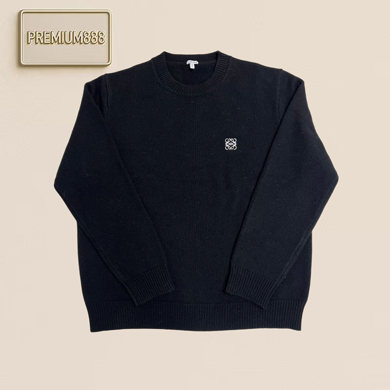 Loewe Small Embroidered Wool Sweater - Round Neck Sweater