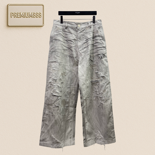 Acne Studios Creates Distressed And Worn-out Wide-leg Denim Pants With Meticulous Craftsma