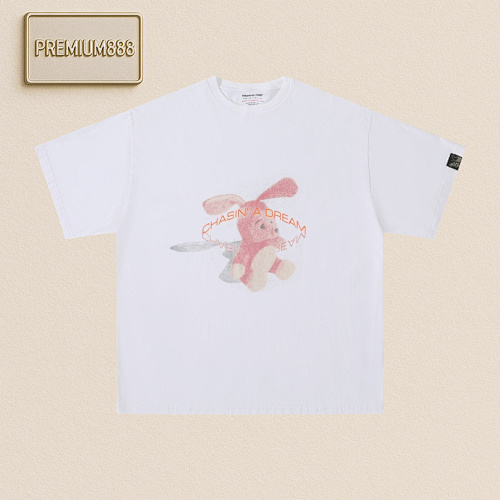 Martine Rose Glitter Bunny Cartoon Print Short Sleeves