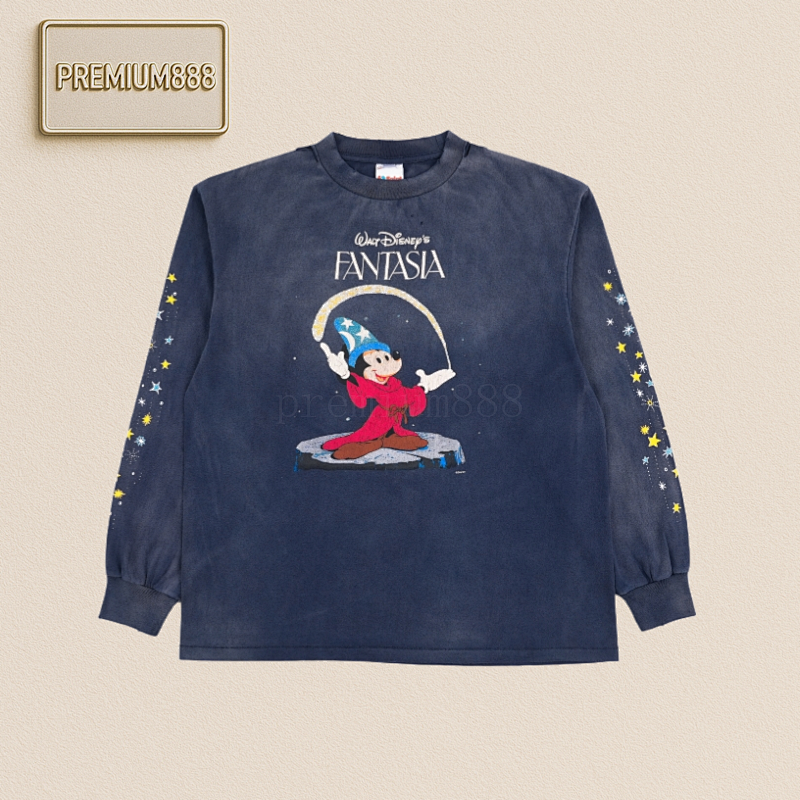 Saint Michael 25ss Fantasia Mickey Print Long Sleeve