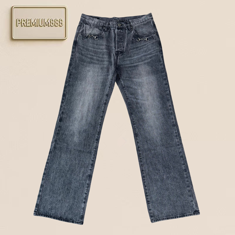 Gucci Nano Lock Button Washed Denim Grey