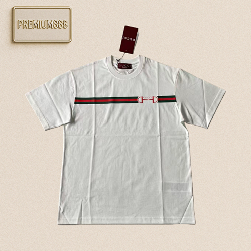 GU Braided Drawstring Round-neck Short-sleeve Shirt