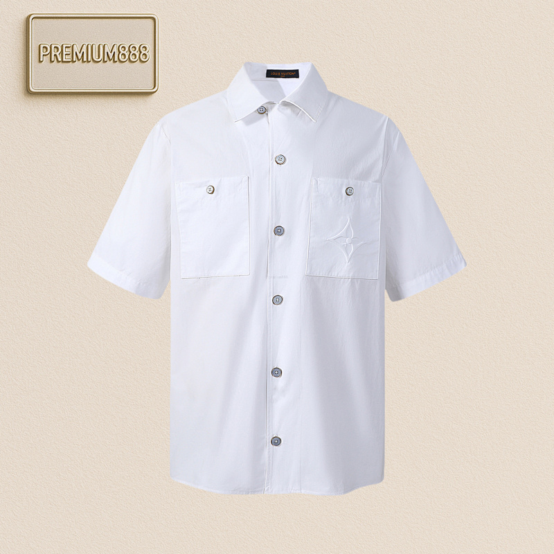Louis Vuitton Lou IS VUITTON25SS Single-breasted Embossed Short-sleeved Shirt Item