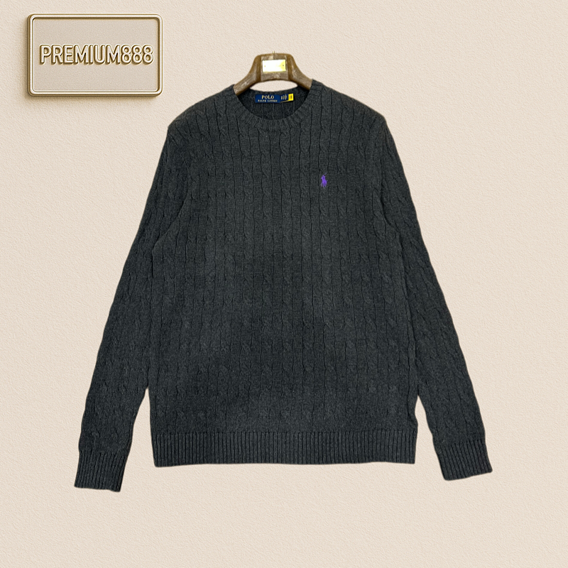 Ralph Lauren Raffaello Lambo Embroidered Round-neck Knit Sweater