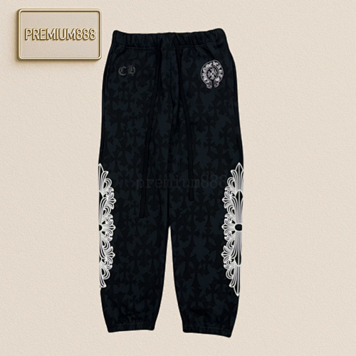 Chrome Hearts CH 24𝐒𝐒 Cross Jacquard Dark Pattern Printed Trousers