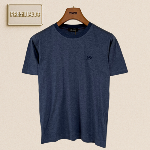 Loro Piana Cool Navy Round-neck Short-Sleeve T-Shirt