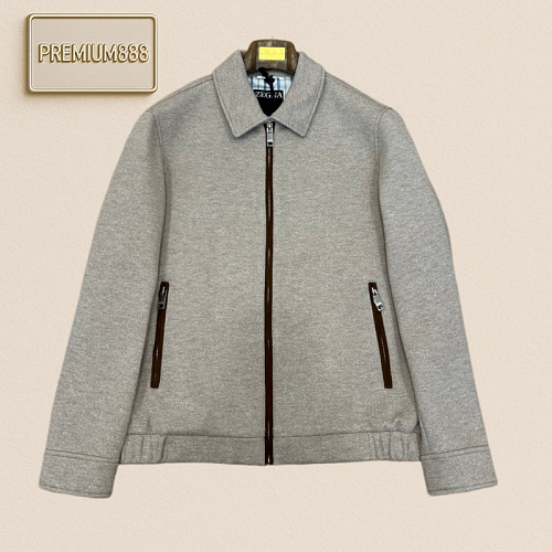 Zegna Jenia Buttoned Zipper Wool Blended Jacket