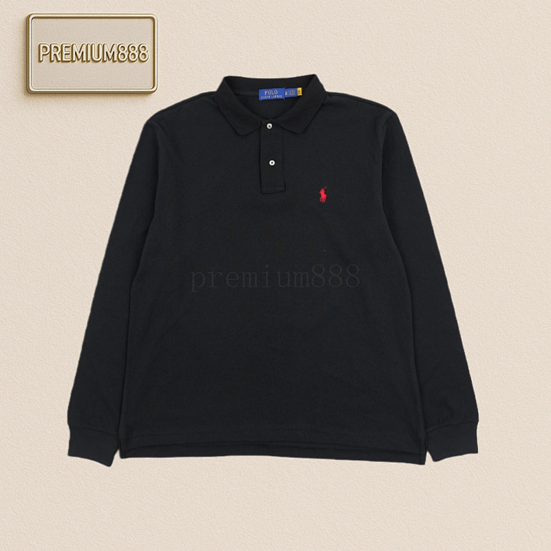 RL 25ss Small Horse Logo Embroidered Polo Long Sleeves
