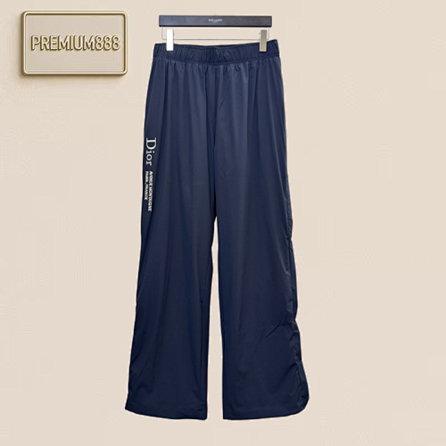 Dior Montaigne Avenue Letter-Design Embroidered Nylon Casual Pants