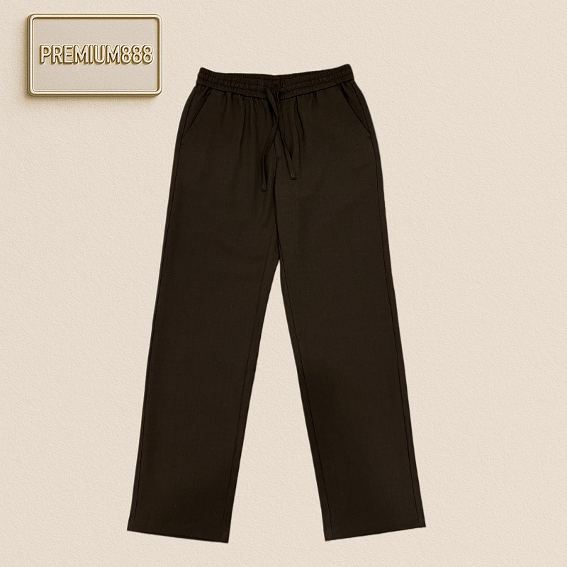 Brioni Double Drawstring Elasticated Embroidered Casual Pants