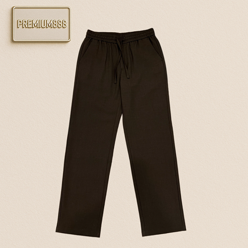 Brioni Double Drawstring Elasticated Embroidered Casual Pants