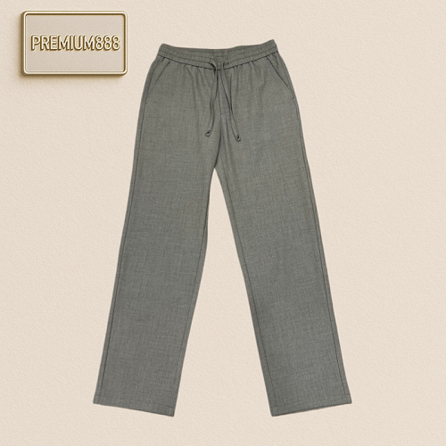 Brioni Double Drawstring Elasticated Embroidered Casual Pants