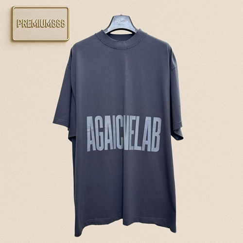 Balenciaga Reversed Letter Cracked Print Short-Sleeved T-Shirt