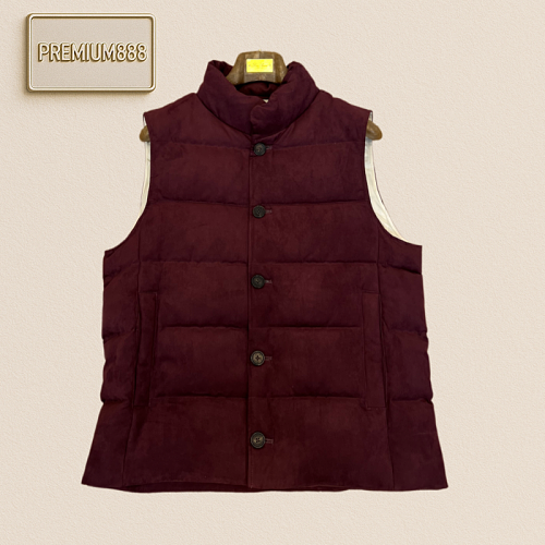 BC Brunello Leather Collar Buttoned Casual Down Jacket