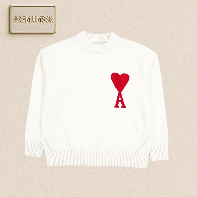 Ami's Big Heart Sweater Is Off-white