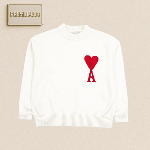 Ami's Big Heart Sweater Is Off-white