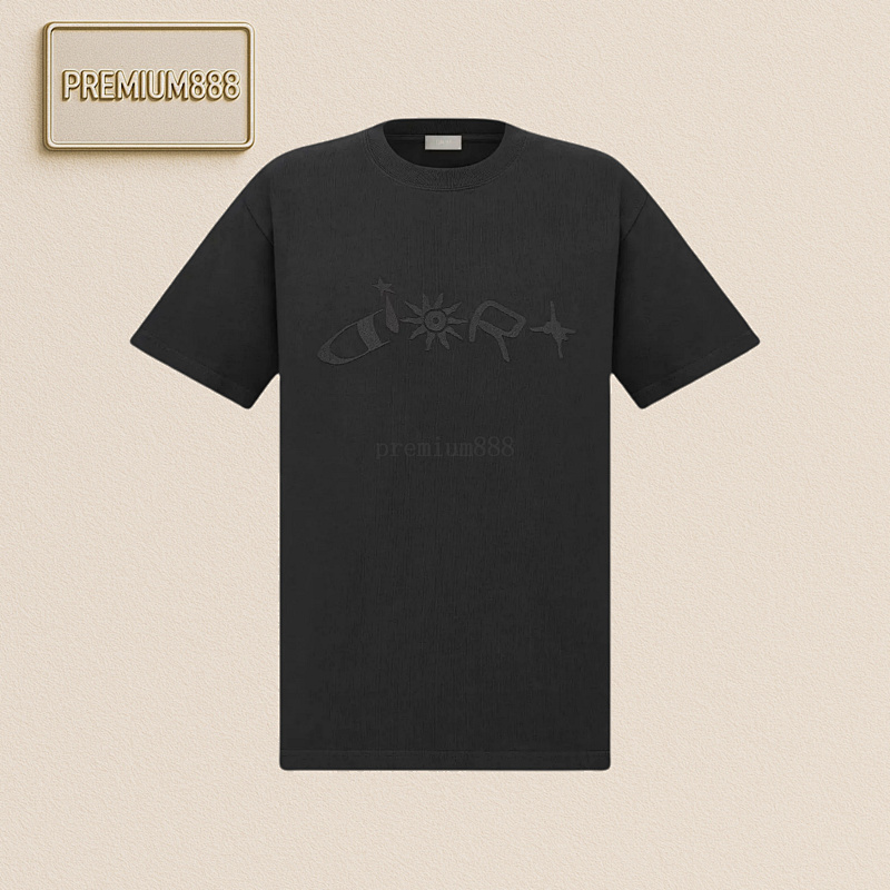 Dior Dio R Curtain Call Embroidered Crewneck And Short Sleeves