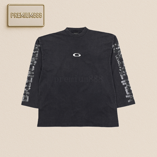 Balenciaga 25Fw Circular Arm Tape Letter Long Sleeve