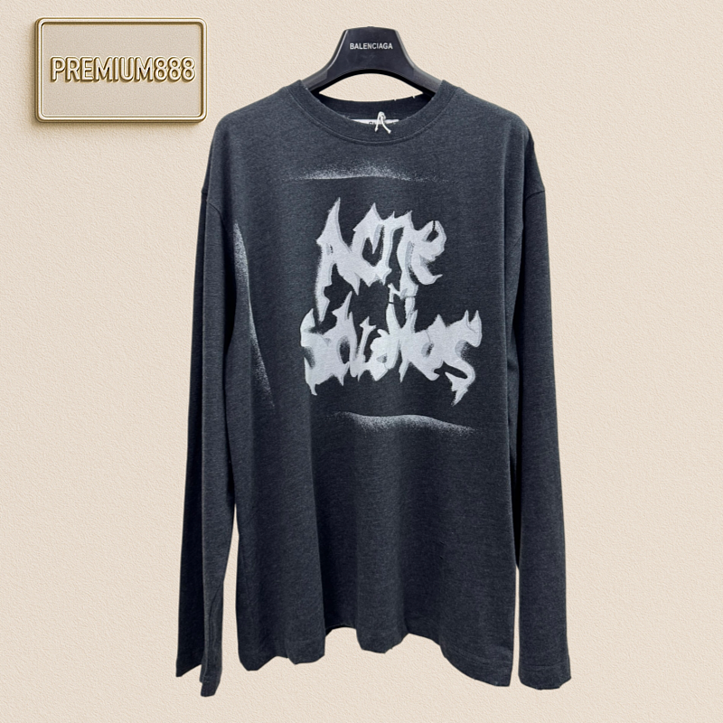 Acne Studios Art Font Printed Embroidered Round-neck Short-sleeved T-shirt