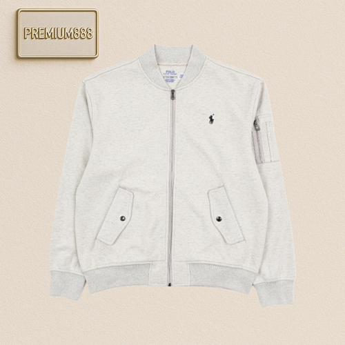 Ralph Lauren Old Money Three-color Yarn Baseball Jacket