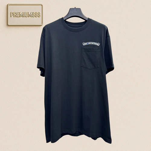 Chrome Hearts CH Krozin Sanskrit Letter Foamed Embroidered Short-Sleeved T-Shirt