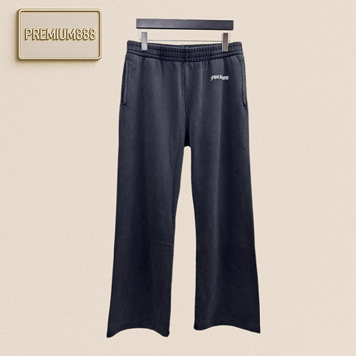 Chrome Hearts CH Crocin Sanskrit Letter Embroidered Washed Antique Pants