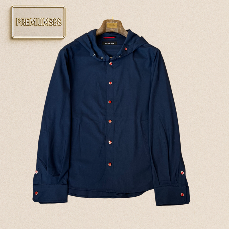 Kiton Hooded Casual Shirt Jacket