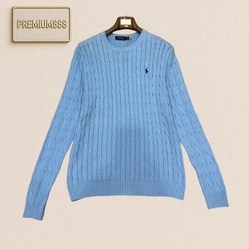 Ralph Lauren Raffaello Lambo Embroidered Round-neck Knit Sweater