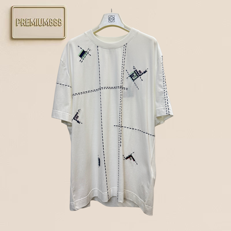 Fend FF Lettered Cutout Grid Short-Sleeve T-Shirt