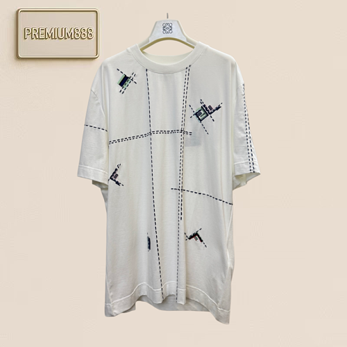 Fend FF Lettered Cutout Grid Short-Sleeve T-Shirt