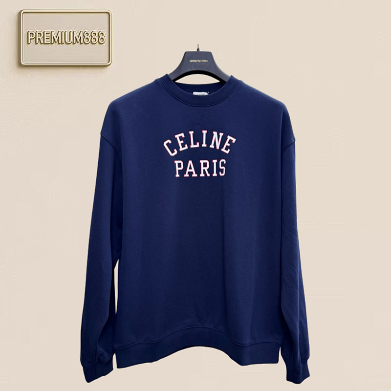 Cel Celine Letter Logo Printed Round-neck T-shirt